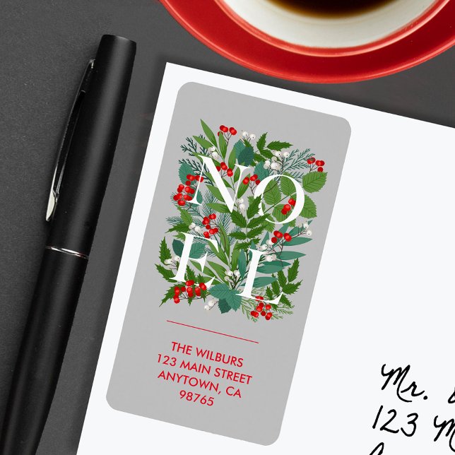 Etiqueta de dirección de NOEL Greenery Berries (Subido por el creador)