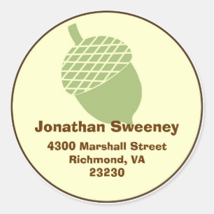 Etiqueta de dirección de nombre personalizada de o