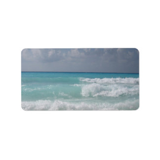 Etiqueta de dirección de ondas de Cancún