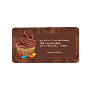 Etiqueta de dirección de panadería