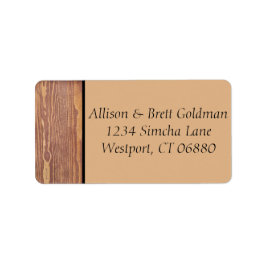 Etiqueta de dirección de paneles de madera
