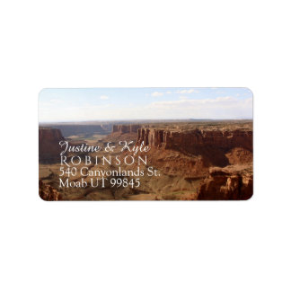 Etiqueta de dirección de pareja de Canyonlands