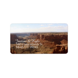 Etiqueta de dirección de pareja de Canyonlands