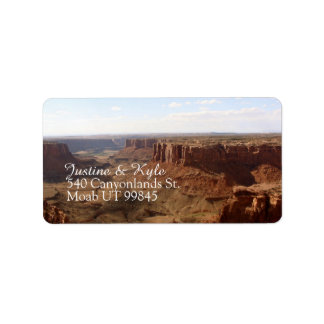 Etiqueta de dirección de pareja de Canyonlands