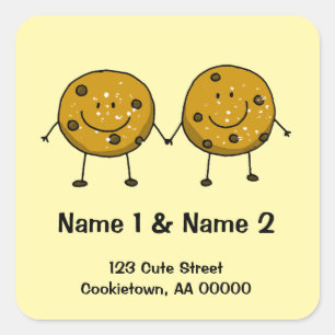 Etiqueta de dirección de pareja de cookies