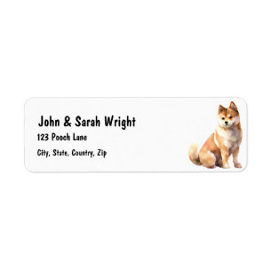 Etiqueta de dirección de perro de personalizado Ak