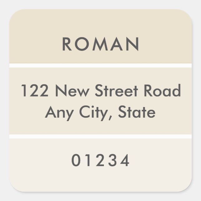 Etiqueta de dirección de pintura de pinturas de co (Anverso)