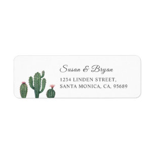 Etiqueta de dirección de plantas Cactus