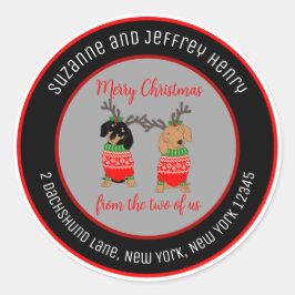 Etiqueta de dirección de redondeo de vacaciones de