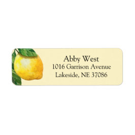 Etiqueta de dirección de regreso de acuarela de li