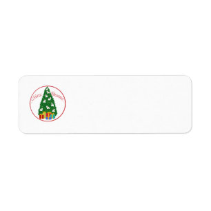 Etiqueta de dirección de regreso de Navidad Westie
