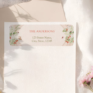 Etiqueta de dirección de regreso de un pequeño ins