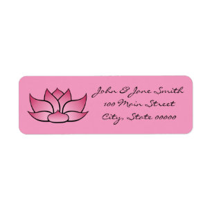 Etiqueta de dirección de regreso Exquisite Lotus e
