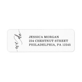 Etiqueta de dirección de regreso Minimal Elegance