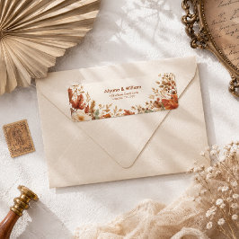 Etiqueta de dirección de regreso Rustic Fall Hojas