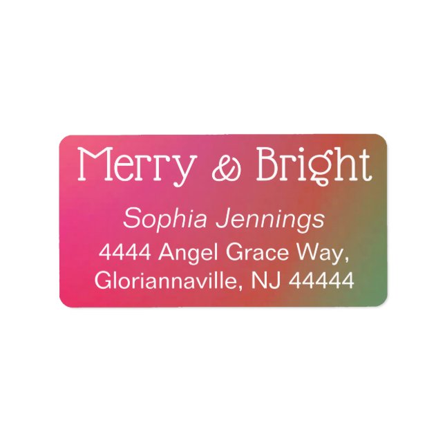 Etiqueta de dirección de retorno (Frente)