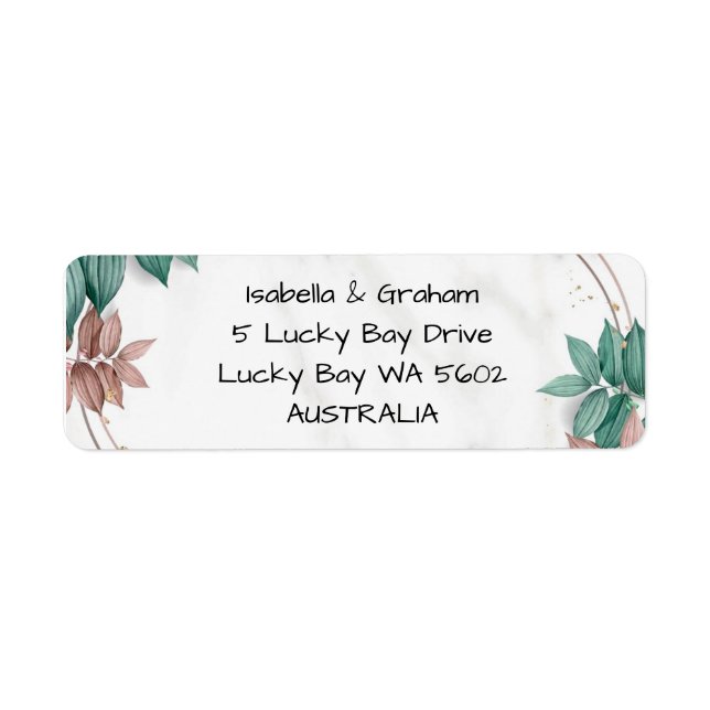 Etiqueta de dirección de retorno (Frente)