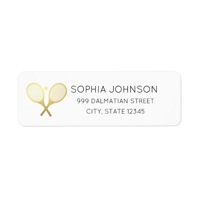 Etiqueta de dirección de retorno blanco mínimo del (Frente)