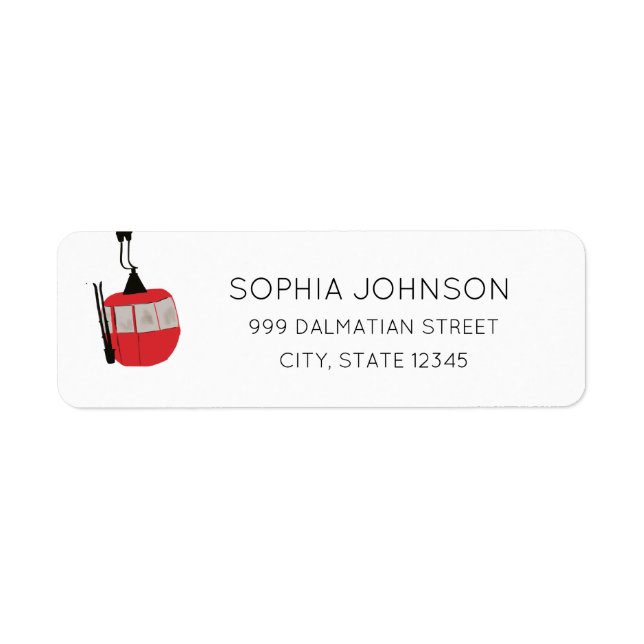 Etiqueta de dirección de retorno blanco mínimo par (Frente)