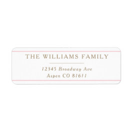 Etiqueta de dirección de retorno clásico de elegan