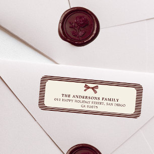 Etiqueta de Dirección de Retorno con Lazos de Raya