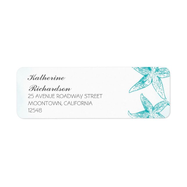 etiqueta de dirección de retorno con pareja de est (Frente)