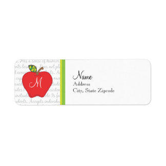 Etiqueta de dirección de retorno de Apple monogram