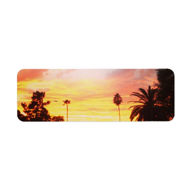 Etiqueta de dirección de retorno de Arizona Sunset (Frente)