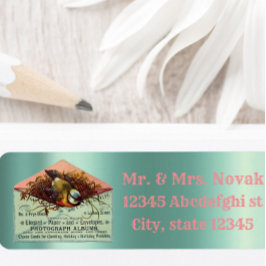 Etiqueta de dirección de retorno de aves de anidam