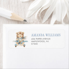 Etiqueta de dirección de retorno de Baby Shower de