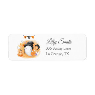 Etiqueta de dirección de retorno de Baby Shower Pe