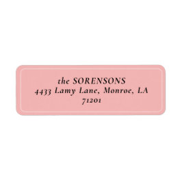Etiqueta de dirección de retorno de BODA MOD PINK
