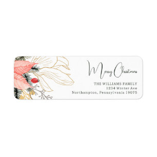 Etiqueta de dirección de retorno de Boho Floral Me