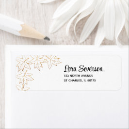 Etiqueta de dirección de retorno de borde de hoja 