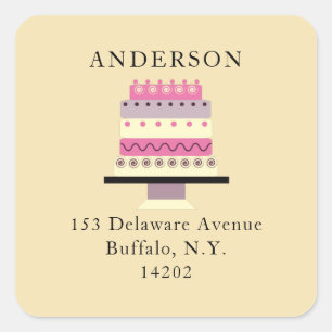 Etiqueta de dirección de retorno de Buttercream de