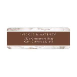 Etiqueta de dirección de retorno de color de agua 