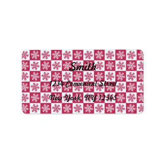 Etiqueta de dirección de retorno de copos de nieve