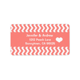 Etiqueta de dirección de retorno de coral