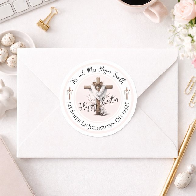 Etiqueta de dirección de retorno de Cruz de Pascua (Subido por el creador)