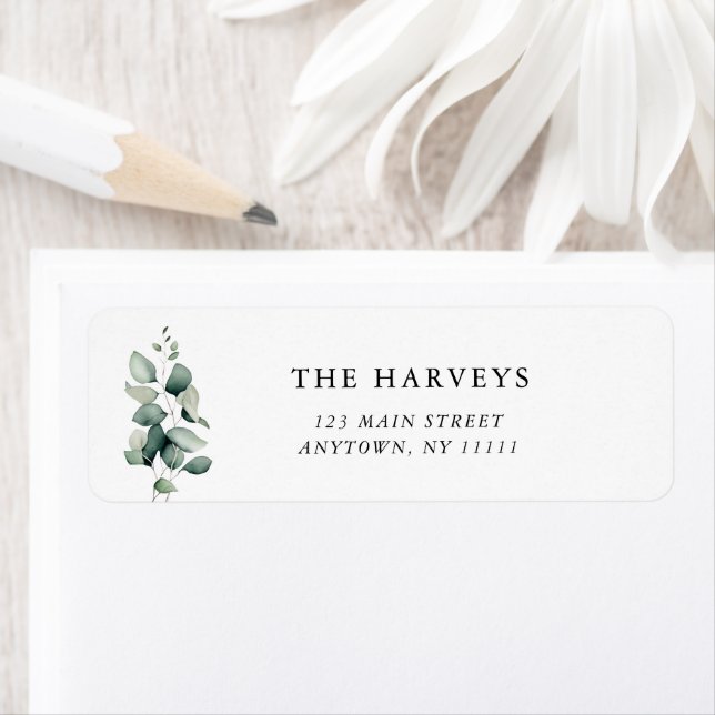 Etiqueta de dirección de retorno de eucalipto de c (In situ)