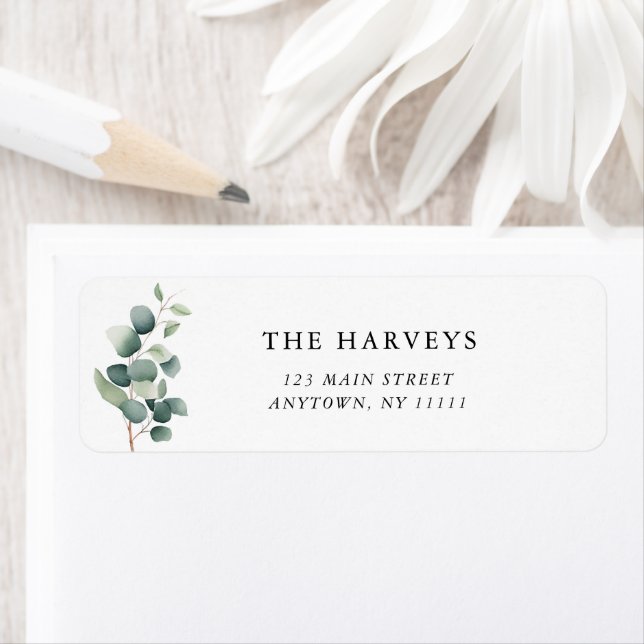 Etiqueta de dirección de retorno de eucalipto de c (In situ)