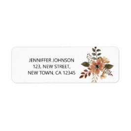 Etiqueta de dirección de retorno de flor de color