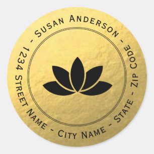 Etiqueta de dirección de retorno de flor de Reliev