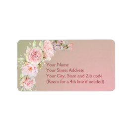 Etiqueta de dirección de retorno de floral de colo