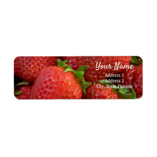 Etiqueta de dirección de retorno de fresas