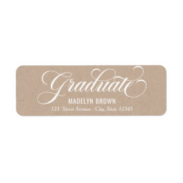 Etiqueta de dirección de retorno de graduación ref