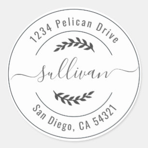 Etiqueta de dirección de retorno de guión de círcu