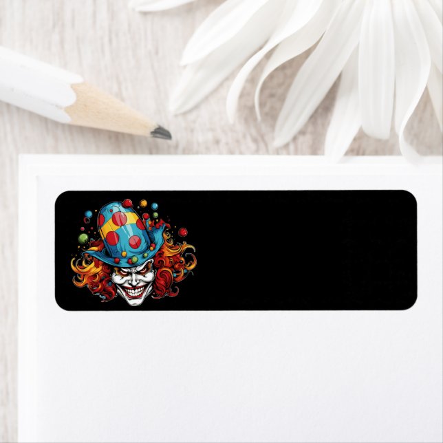 Etiqueta de dirección de retorno de Halloween/Joke (In situ)