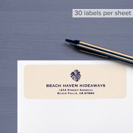 Etiqueta de dirección de retorno de hoja de Monste