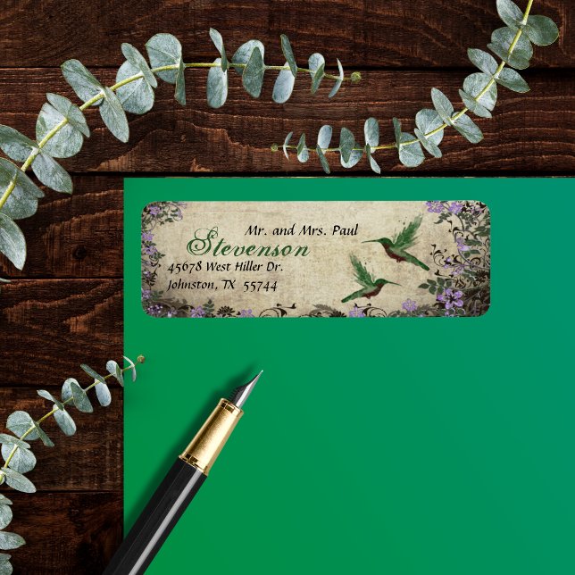 Etiqueta de dirección de retorno de Hummingbirds (Hummingbirds Return Address Label)
